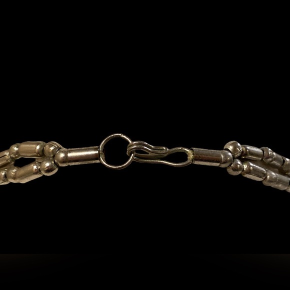 Silver Tone Tribal Metal Bib Necklace - Picture 8 of 9